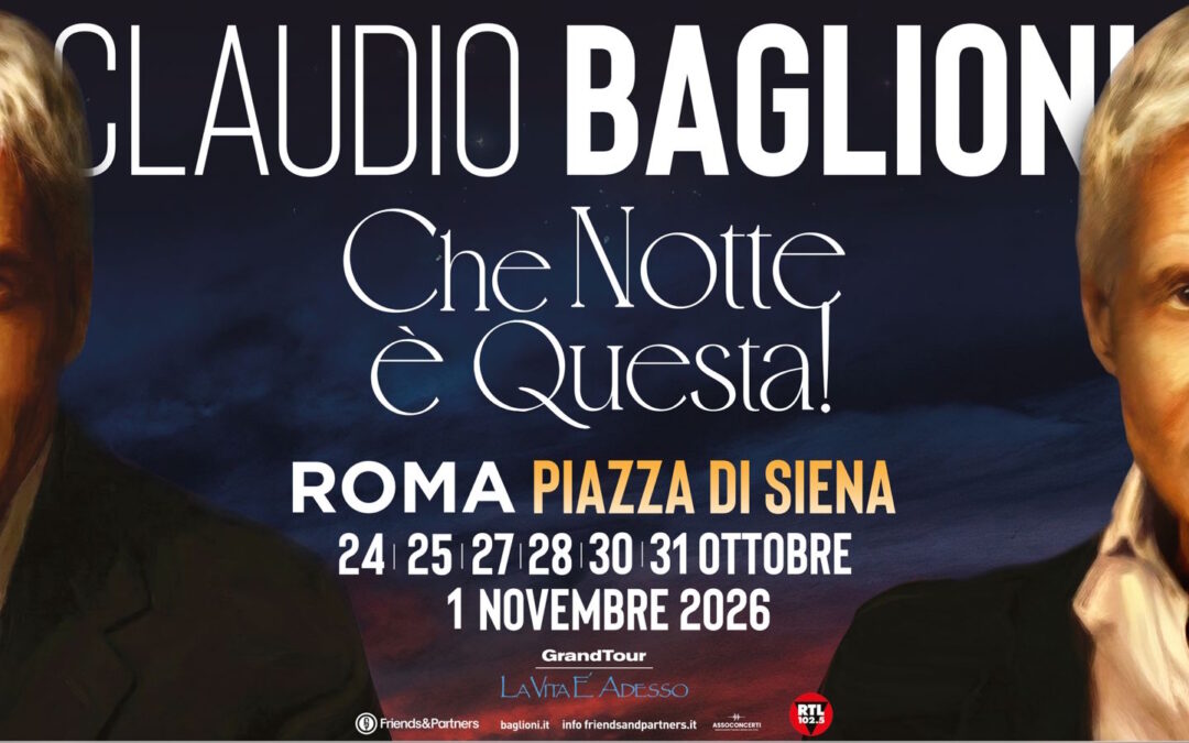 Claudio Baglioni a Roma con “Che notte è questa!”